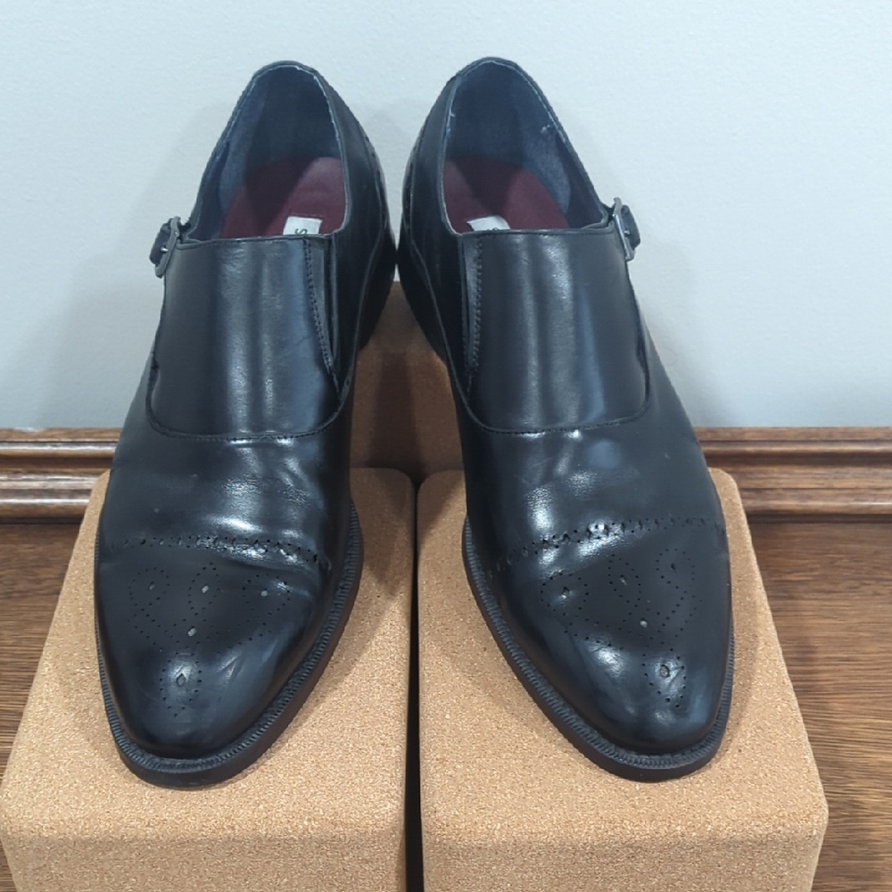 Men's Black Leather Dress Shoes
